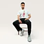 Falastin White Hand-Embroidered T-Shirt with Size Options