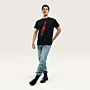 Falastin Black Hand-Embroidered T-Shirt with Size Options