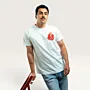 Rumman White Hand-Embroidered T-Shirt with Size Options