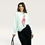Falastin White Hand-Embroidered Long Sleeve T-Shirt with Size Options