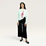 Falastin White Hand-Embroidered Long Sleeve T-Shirt with Size Options