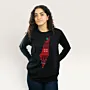 Falastin Black Hand-Embroidered Long Sleeve T-Shirt with Size Options