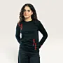 Balat Tiles Hand-Embroidered Long Sleeve T-Shirt with Size Options