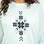 Aqmar Bethlehem Hand-Embroidered Long Sleeve T-Shirt with Size Options