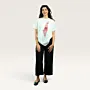 Falastin White Hand-Embroidered T-Shirt with Size Options