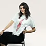 Falastin White Hand-Embroidered T-Shirt with Size Options