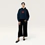 Qiladet Ghazzeh Navy Gaza’s Necklace Embroidered Hoodie Size Options