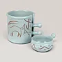 Handmade Ceramic Snack Tray with Handle for Table and Home Decor