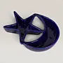 Handmade Ceramic Crescent & Star Connected Plate with Size Options