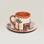Handmade Ceramic Turkish Coffee Cup for Table and Home Decor