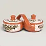 Handmade Ceramic Dual Cup Bowl Set (with Handle) - Custom Size Options thumbnail