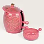 Ceramic Snack Bowl with Handle and Lid for Table and Home Decor