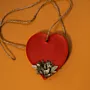 Handmade Heart Floral Hanging Scented Freshener in Red