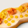 Handmade Citrus Floral Gift Candle Plate in Ivory – 300 g