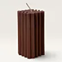 Handmade Cross Weave Geometric Candle in Brown – 110 g
