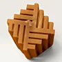 Handmade Cross Weave Geometric Candle in Hazel – 110 g