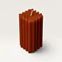 Handmade Cross Weave Geometric Candle in Orange – 110 g