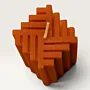 Handmade Cross Weave Geometric Candle in Orange – 110 g