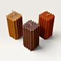Handmade Cross Weave Geometric Candle in Brown – 110 g