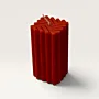 Handmade Cross Weave Geometric Candle in Red – 110 g