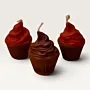 Handmade Cupcake Shaped Novelty Candle in Red – 40 g