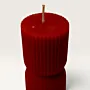 Handmade Ribbed Hourglass Candle in Cherry Available in Two Sizes
