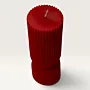 Handmade Ribbed Hourglass Candle in Cherry Available in Two Sizes