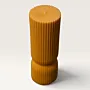 Handmade Ribbed Hourglass Candle in Yellow Available in Two Sizes