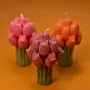 Handmade Tulip Bouquet Candle in Orange – 90 g for Home Décor and Gifting