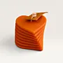 Handmade Layered Heart Candle in Orange – 70 g for Home Décor and Gifting