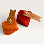 Handmade Layered Heart Candle in Orange – 70 g for Home Décor and Gifting