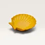 Handmade Yellow Seashell Decorative Plate for Home Styling