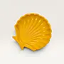 Handmade Yellow Seashell Decorative Plate for Home Styling