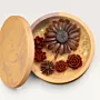 Handmade Floral Aroma Candle Plate in Ivory – 130 g