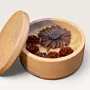 Handmade Floral Aroma Candle Plate in Ivory – 130 g