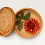 Handmade Floral Aroma Candle Plate in Natural – 130 g