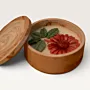 Handmade Floral Aroma Candle Plate in Natural – 130 g