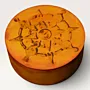 Handmade Floral Aroma Candle Plate in Orange – 130 g
