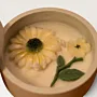 Handmade Floral Aroma Candle Plate in Powder – 130 g
