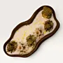 Handmade Earth Tone Floral Gift Candle Plate in Brown – 300 g