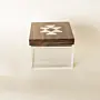 Sadu Pattern Acrylic Keepsake Box with Walnut Lid – Small or Large – view 2