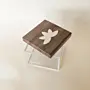 Urouq Leaf Inlay Acrylic Keepsake Box with Walnut Lid – 10 x 10 x 8 cm – view 2
