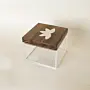 Urouq Leaf Inlay Acrylic Keepsake Box with Walnut Lid – 10 x 10 x 8 cm – view 3