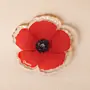 Red Poppy Flower-Shaped Acrylic Coaster – 9 x 9 cm