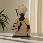 Large Handcrafted Kakashi Anime Wooden 2D Figure 35x15 cm