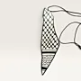 Double-Sided Palestine Map Black & White Wooden Car Hanging 15x5 cm