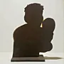 Handcrafted Messi World Cup Wooden Football 2D Figure 23x18 cm