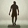 Handcrafted Kylian Mbappé Wooden Football 2D Figure 29x15 cm