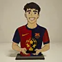 Handcrafted Koubarasi Wooden Football 2D Figure 27x18 cm