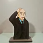 Handcrafted Zinedine Zidane Wooden Football 2D Figure 16x12 cm